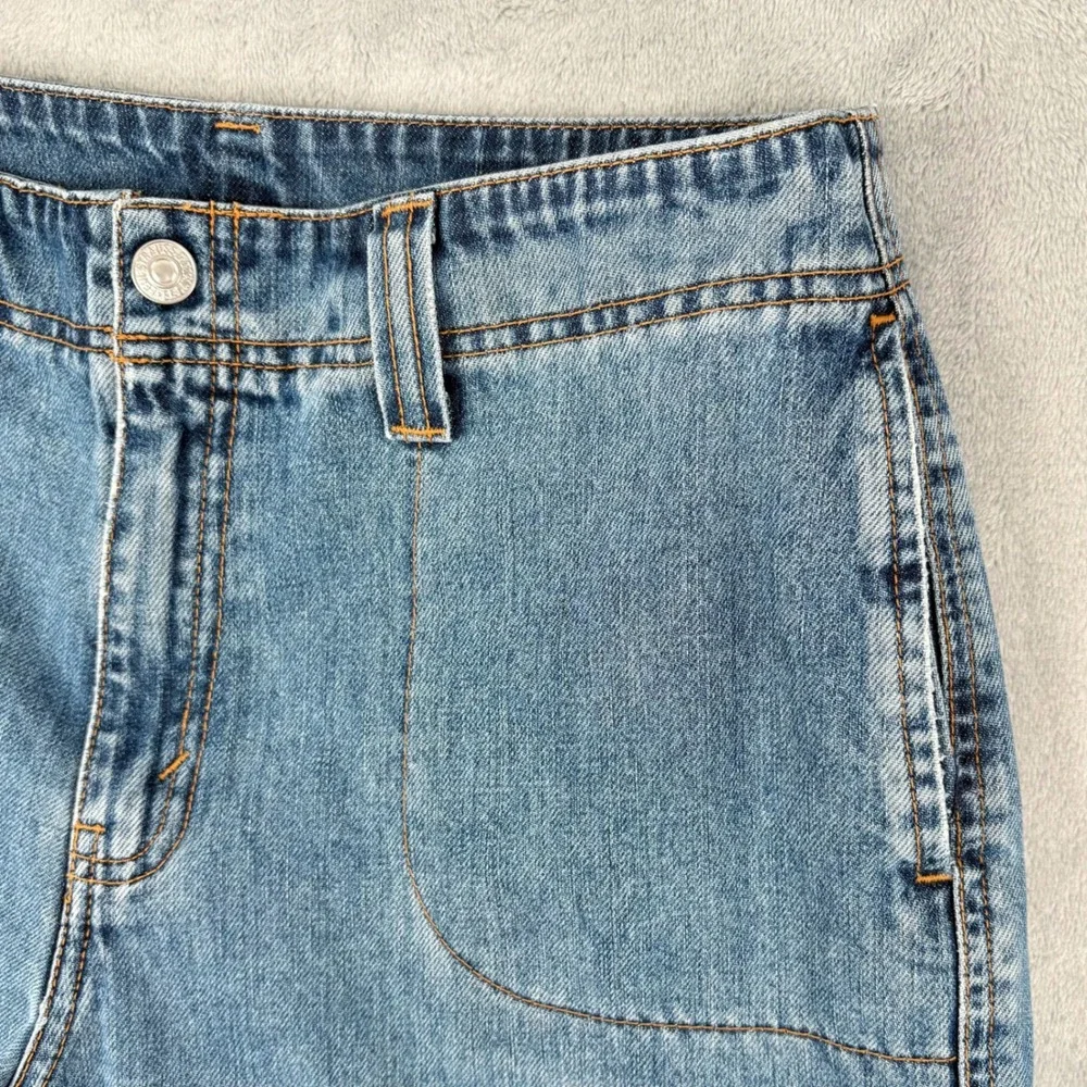 Vintage Y2K Levi's Utility High Waisted Jean Shorts‎ Womens 6x5 Blue Flap Pocket